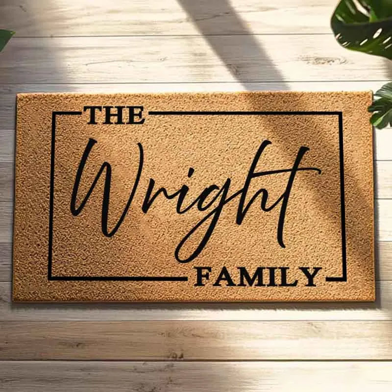 Personalized Coir Doormat Custom Welcome Mat Perfect Engagement Gift for Couples Home Decor Housewarming Gift