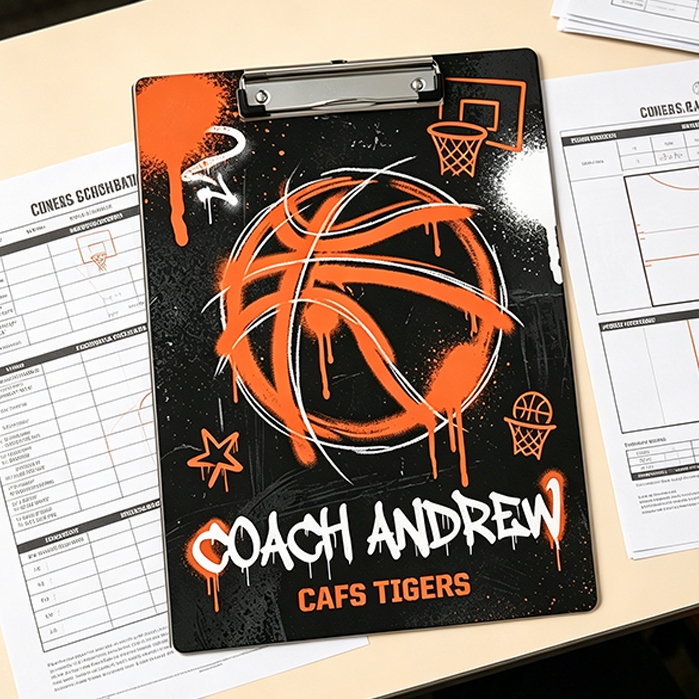 Personalized Baketball Clipboard Custom Coach Name and Team Name Gift for Coach Thanks Gift