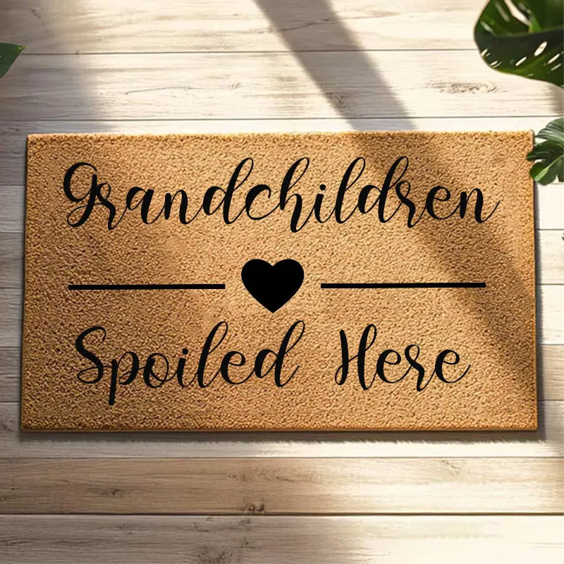 Personalized Grandkids Spoiled Here Doormat Housewarming Gift New Home Gift Grandparents Doormat Gifts for Christmas Grandchildren Doormat Welcome Mat