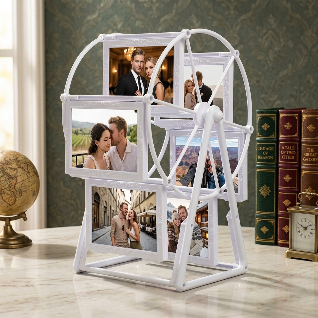 Personalized Photo Ferris Wheel Photo Album Keepsake Family Photo Decor Wedding Gift for Her Housewarming Gift Anniversary Gift for Boyfriend