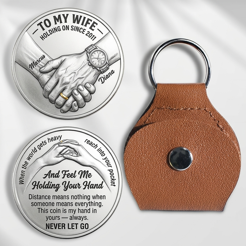 Personalized Promise Pocket Hug for Wife Anniversary Gift for Wife Custom Pocket Hug with Name Couple Gift