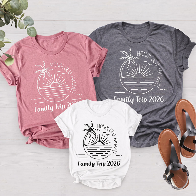 Personalized Family Trip 2026 Shirts Matching Family Vacation Tees Summer Travel Shirt Custom Family Holiday Outfit