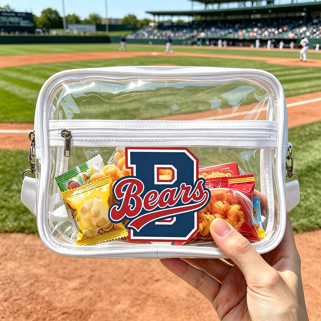 Personalized Clear Crossbody Bag Baseball Bag Snack Pack Custom Team Name and Intial Gift for Baseball Player
