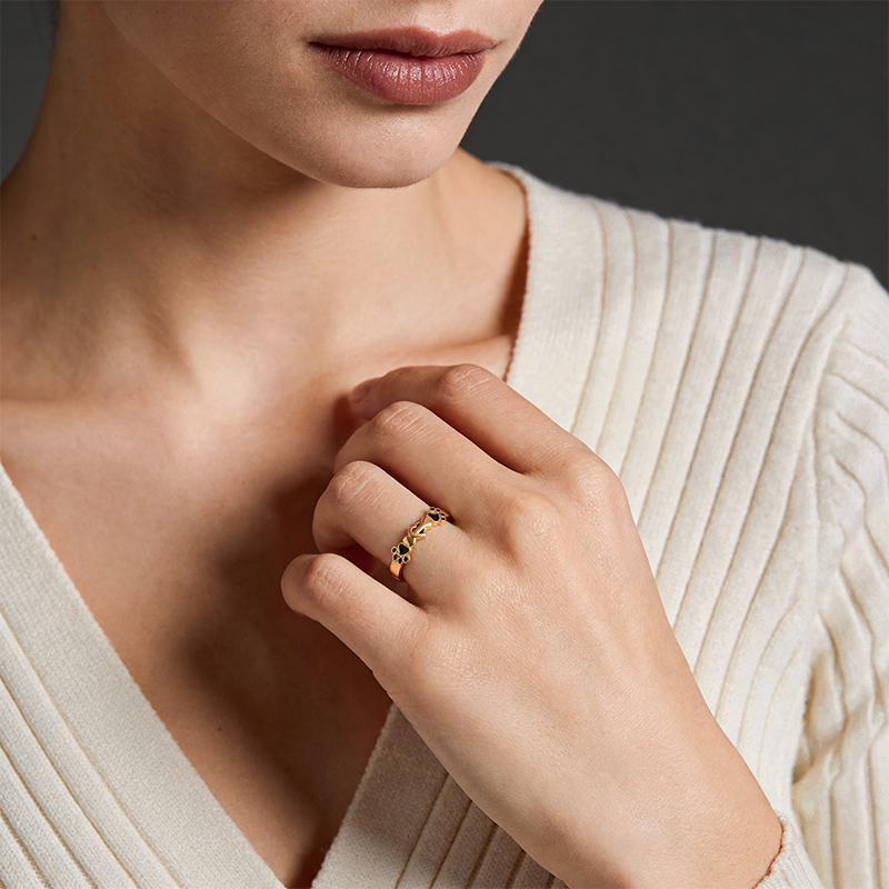 Personalized Bone and Heart with Dog Paw Ring Personalized Pet Lover's Jewelry in Sterling Silver