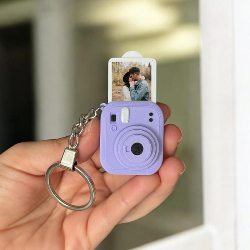 Personalized Mini Camera Keychain Gift for Husband Wife Custom Photo Insert Couple Gift Photo Gift