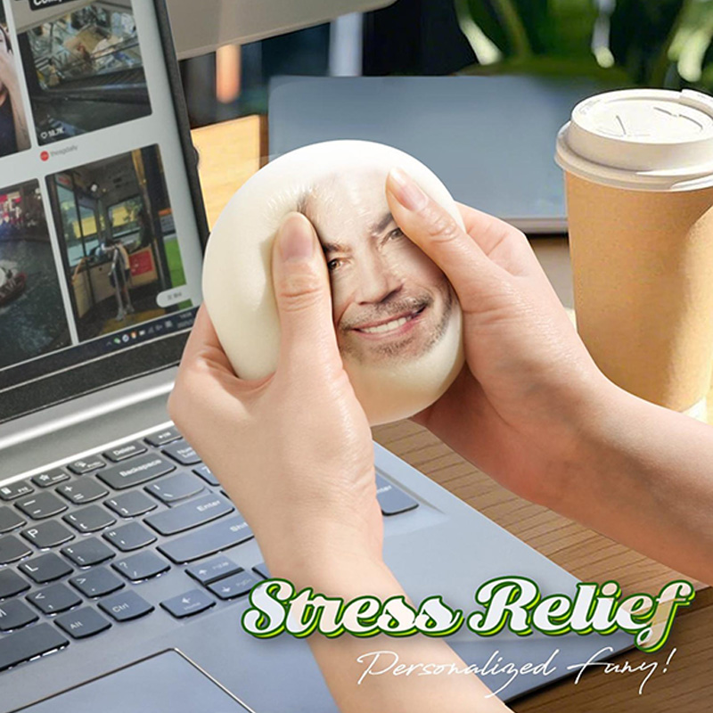Personalized Bachelor Party Funny Gift Face Stress Ball Personalized Photo Squishy Bun Funny Desk Fidget Toy Gift for Wife from Husband 