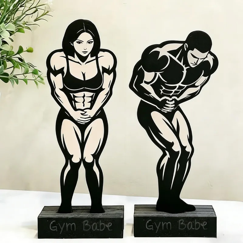 Personalized Standing Gym Bathroom Sign People 3D Printed Custom Fitness Gym I Have To Pee CrossFit Personal Trainer Gift for Coach Trainer Gym Lover