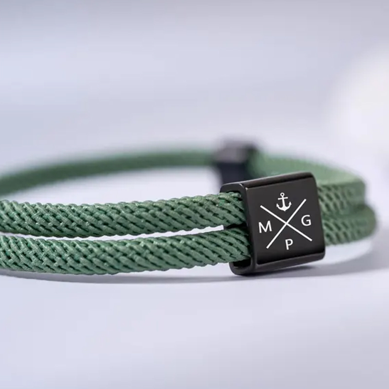 Personalized Adjustable Sliding Knot Bracelet for Dad Individual Engraving Bracelet Dad Bracelet Custom Initials Dad Birthday Gift