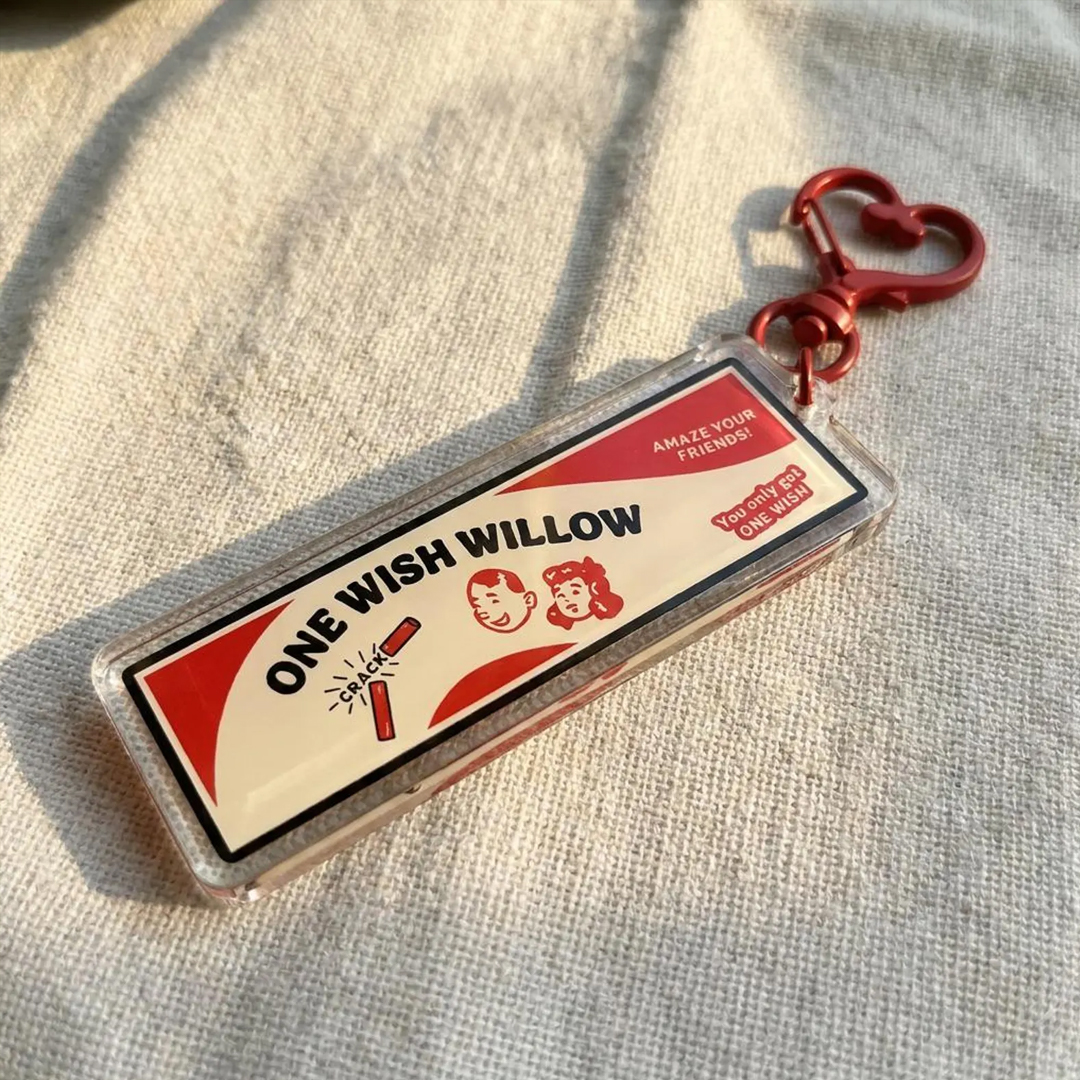 Obsession One Wish Willow Keychain Charm Obsession Keychain Horror Movie Gift Enamel Pin Gift for Fans