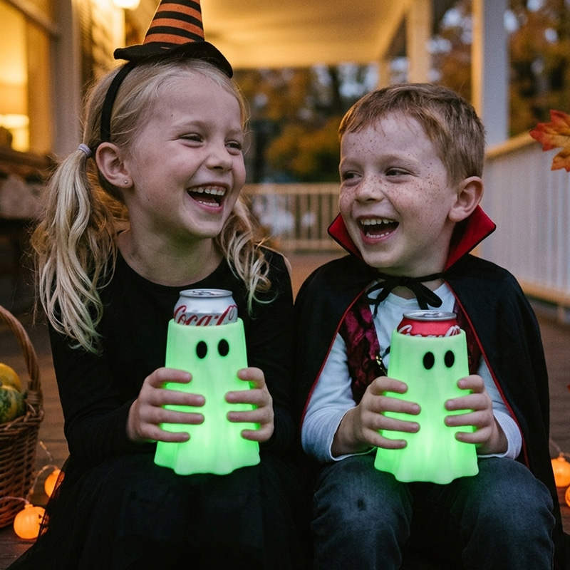 Halloween Ghost Soda Glow in the Dark Can Sleeve Themed Insulated Drin