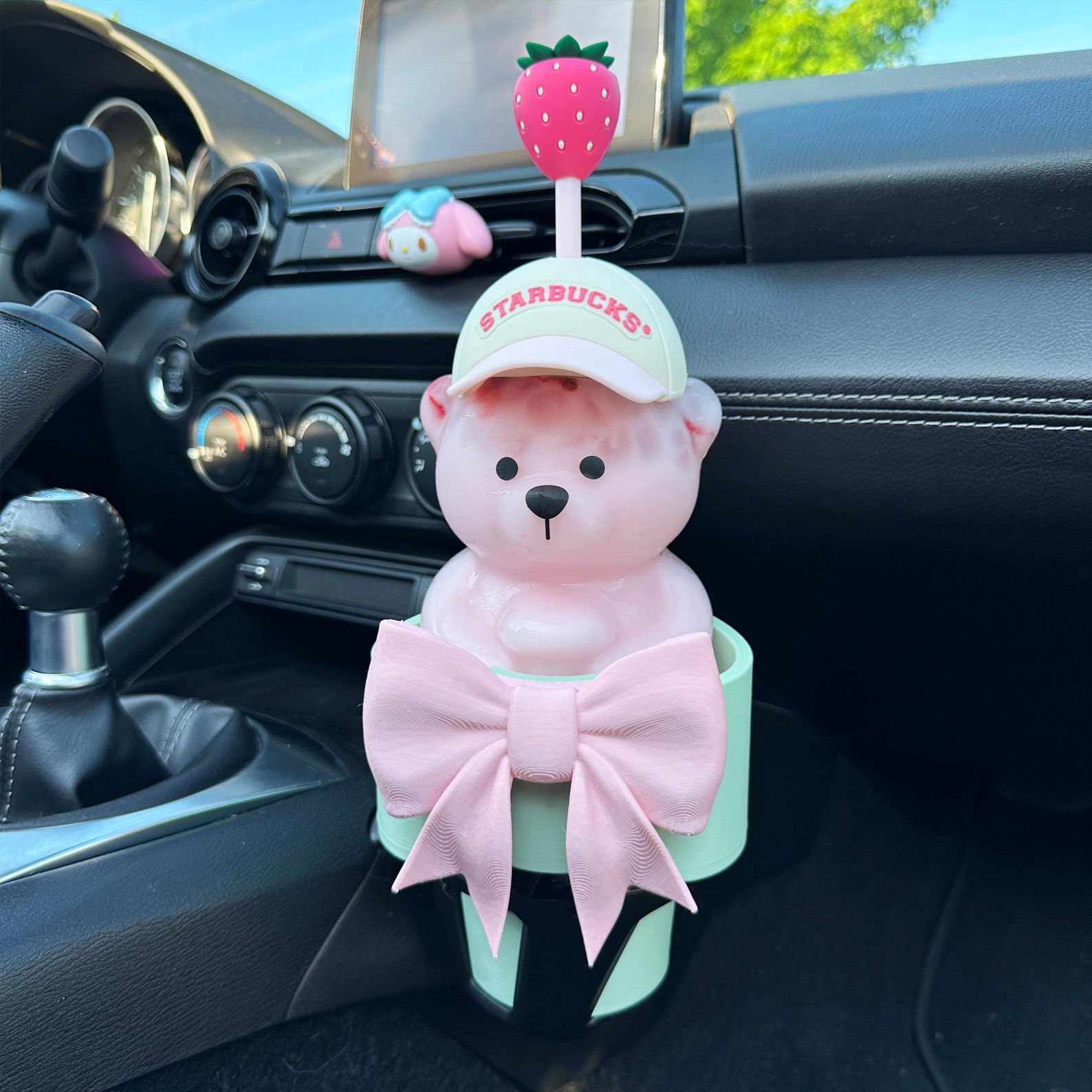 Bearista Cupholder Adapter with Bow for Her