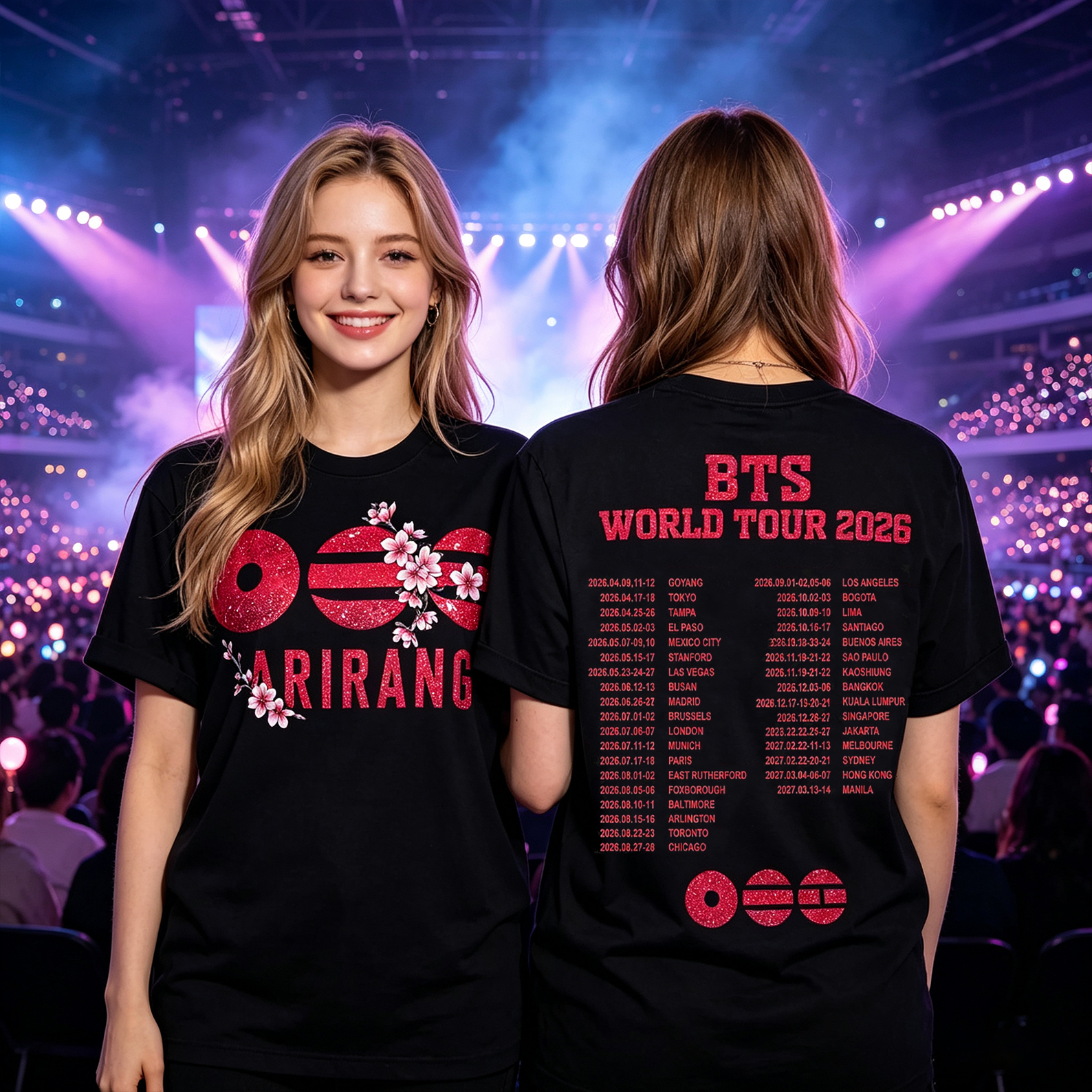 K-Pop World Tour Arirang Shirt 2 Sides Comfort Colors K-Pop Merch 2026 Shirt