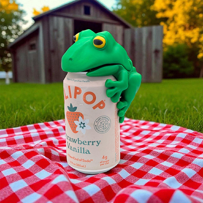 3D Printed Frog Can Cover Funny Novelty Drink Hugger for Husband Anniversary Gift for Him Couple Camping Can Can Protector 