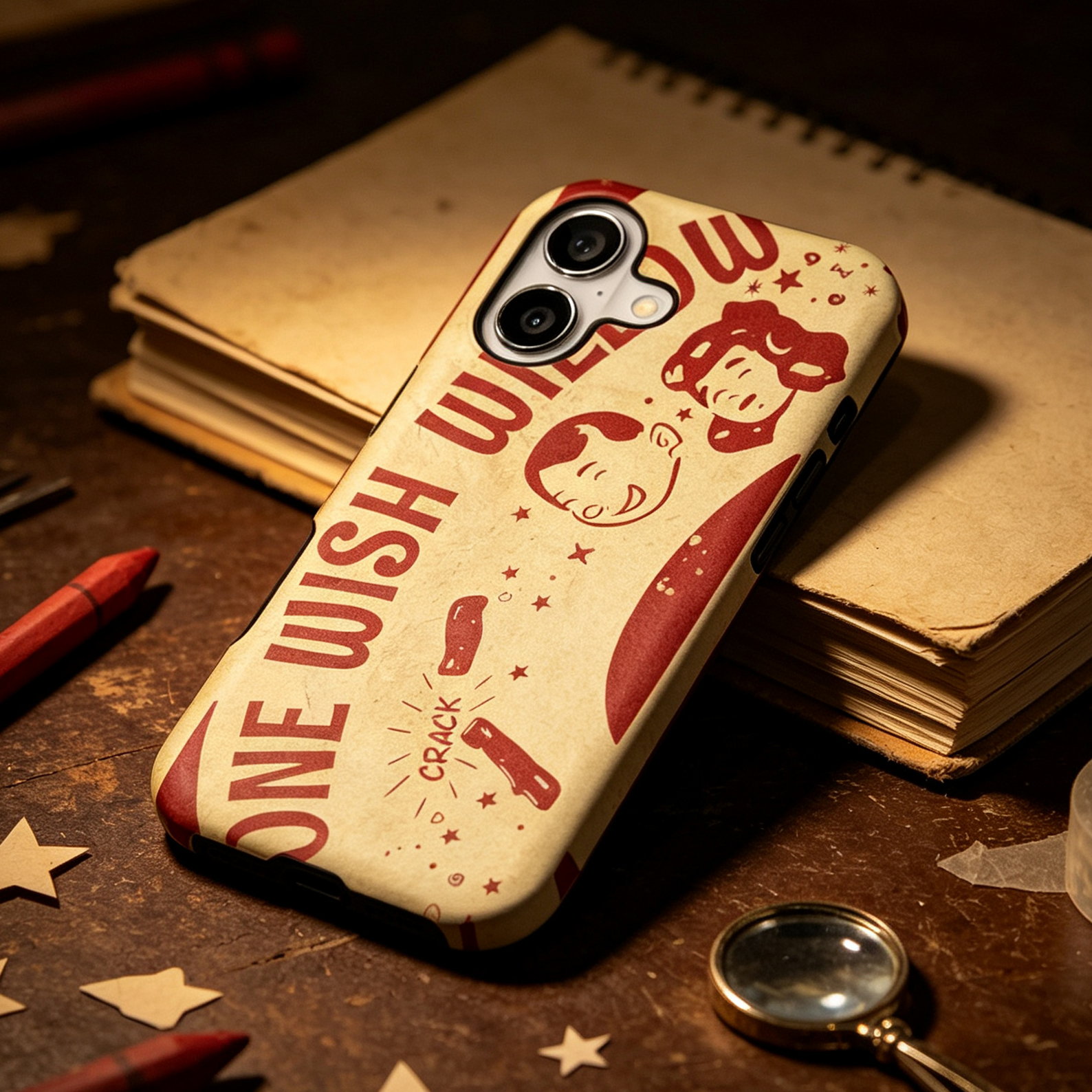 Retro Wish Stick Phone Case Gift for Movie Fans
