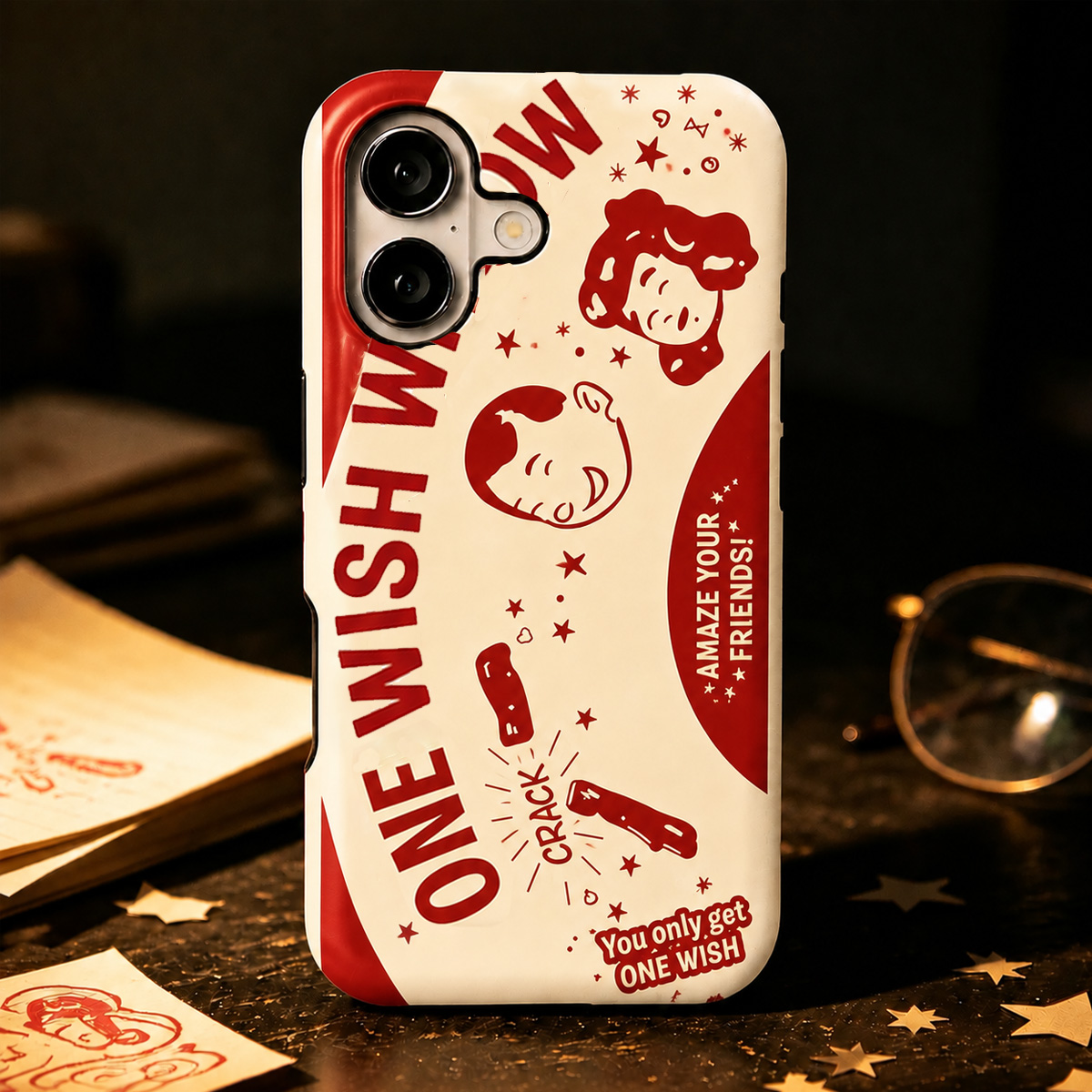 Retro Wish Stick Phone Case Gift for Movie Fans