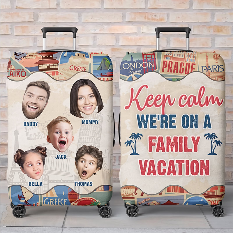 Personalized Photo Every Mile Luggage Cover A New Memory with Family Custom Travel Suitcase Protector Summer Vacation Gift For Family
