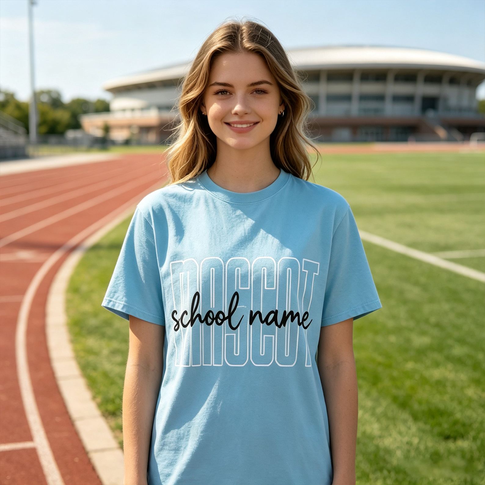 Personalized School Mascot Classic T-Shirt Custom Mascot Name and School Name Back to School Team Spirit Shirt
