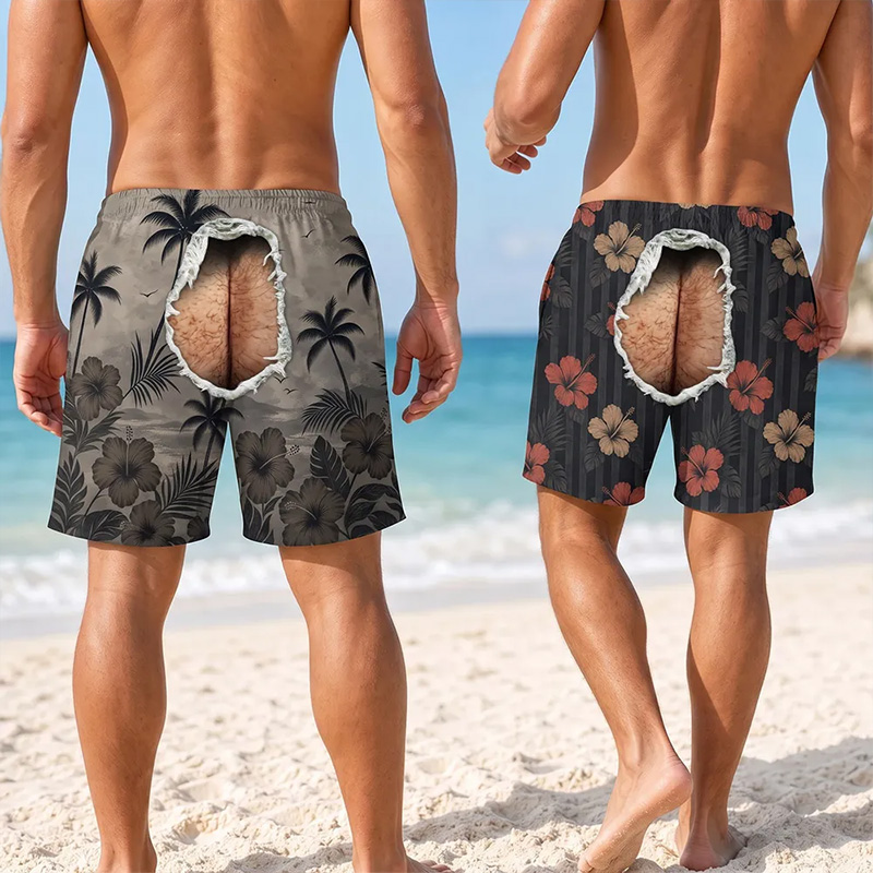 Personalized Funny Butt Crack Beach Beach Shorts