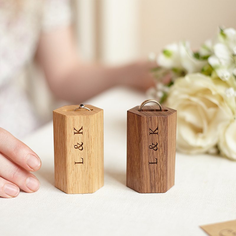 Personalized Walnut Wooden Ring Dish, Wedding Ring Holder, Valentine’s Day Gift, Wedding, Engagement, Anniversary Gift for Her