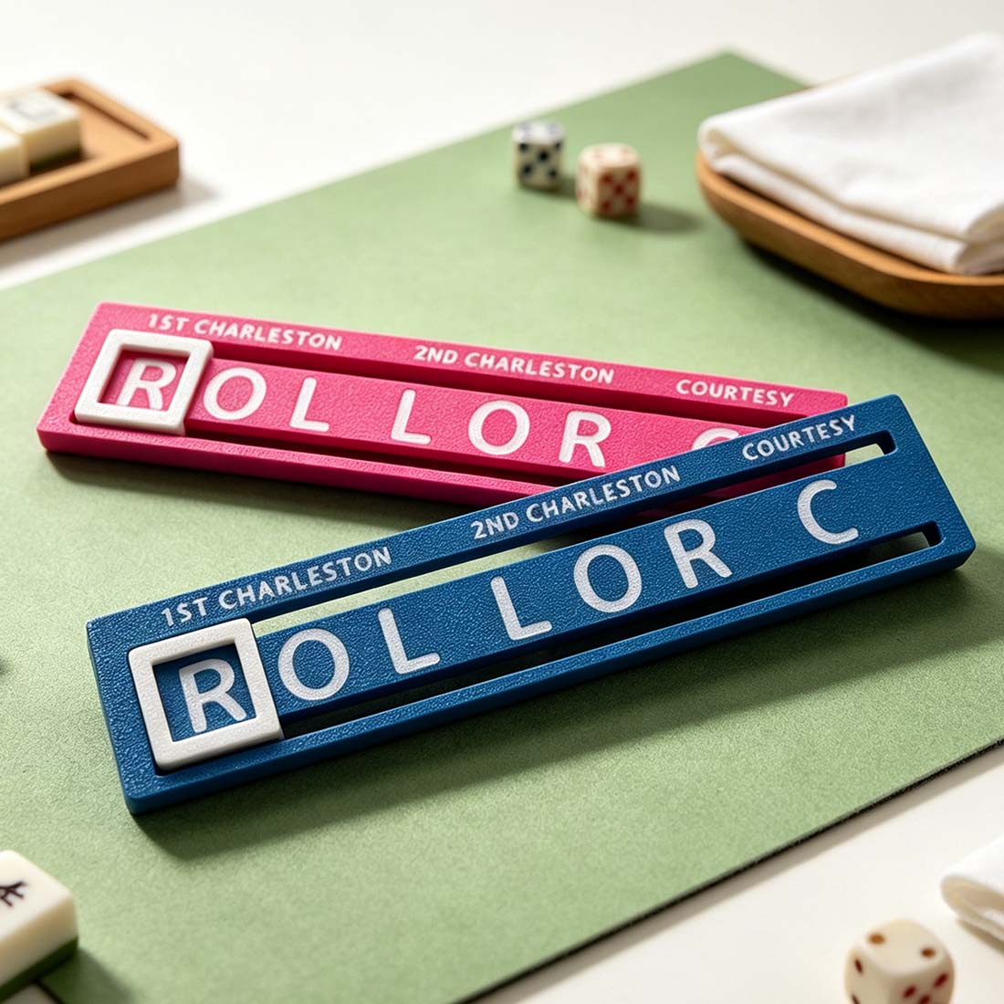 Mahjong Charleston Tracker with Attached Marker