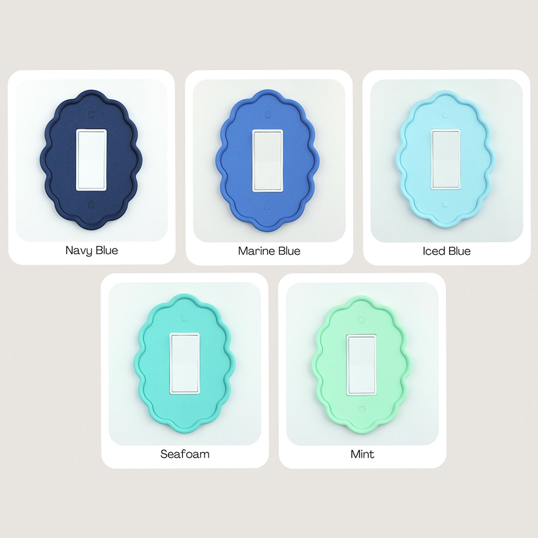 Wavy Oval 3d Light Switch Outlet Cover Mid Century Modern Minimalist Home Accent fit Toggle Rocker Duplex Outlet