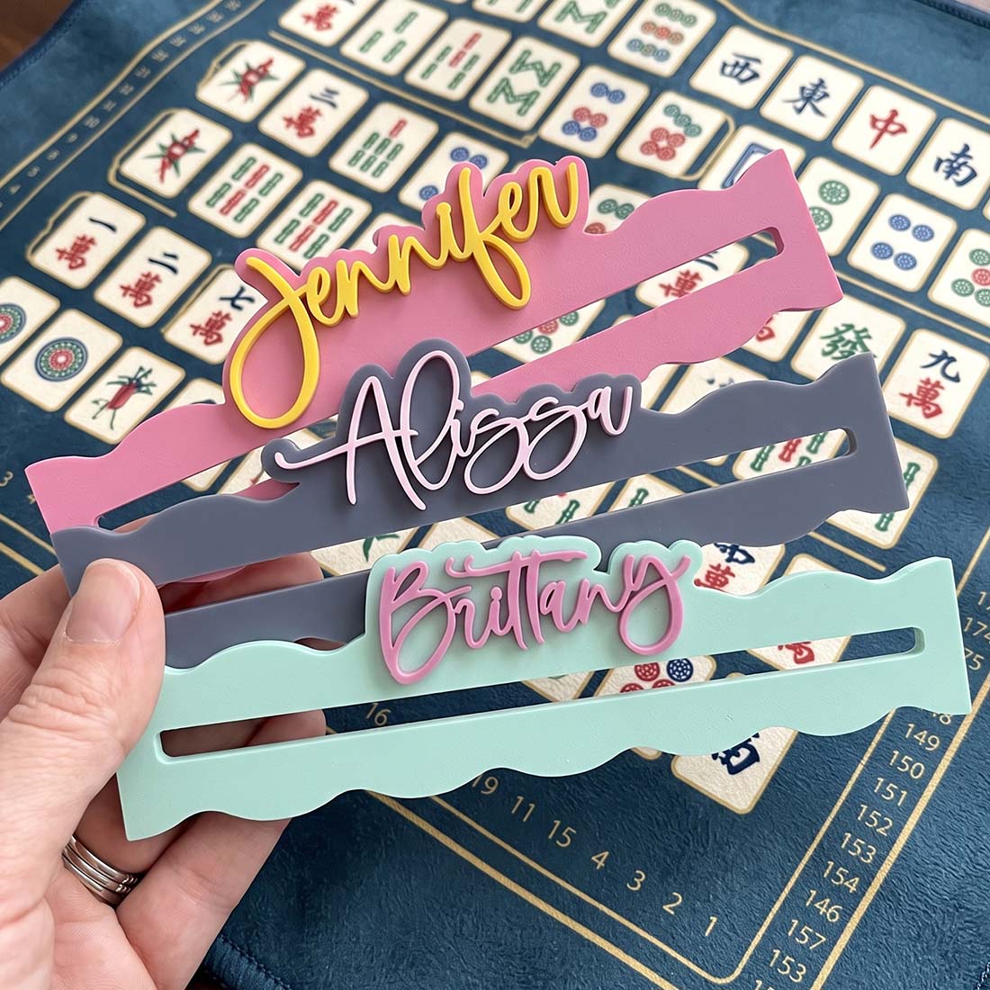 Mahjong Line Reader Personalized Gift for Mahjong Group Girls Night Gift Mahjong Accessories