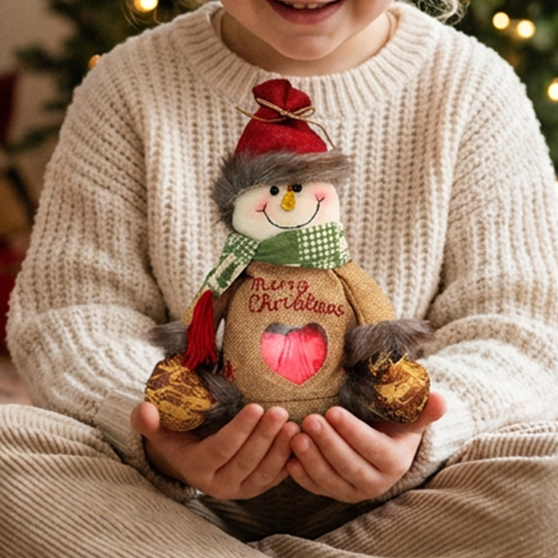 Christmas Gift Bag Holiday Stuffed Animal Cute Winter Decoration Gift Christmas Gift for Kids