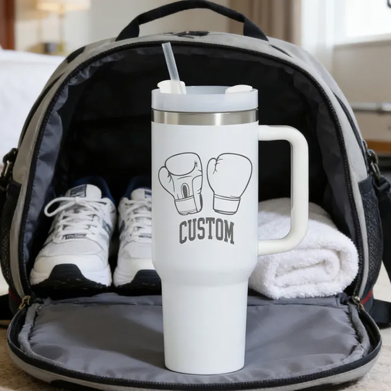 Personalized Fitness Tumbler Boxing Gloves Tumbler Gift for Gym Lovers