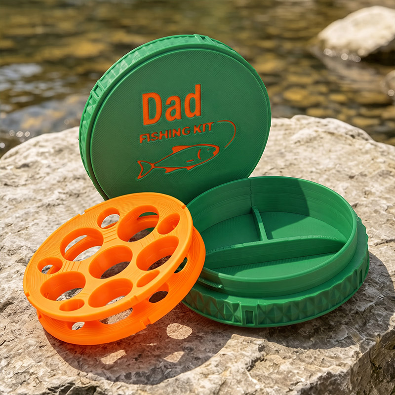 Personalized Dad Fishing Kit Portable Minimalist Name Pocket Fishing Tackle Container Outdoor Activity Birthday Gift for Fishing Lovers Dad Gift