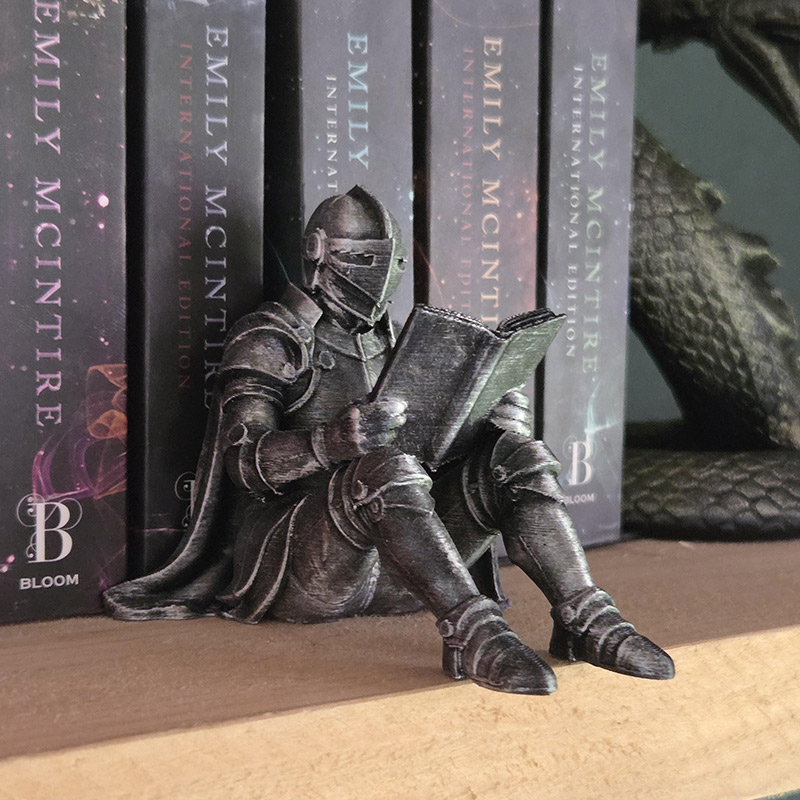 Personalized Medieval Knight Book Nook Armored Book Lover Figurine Fantasy Bookshelf Decor Unique Gift for Readers Gift for Book Lover