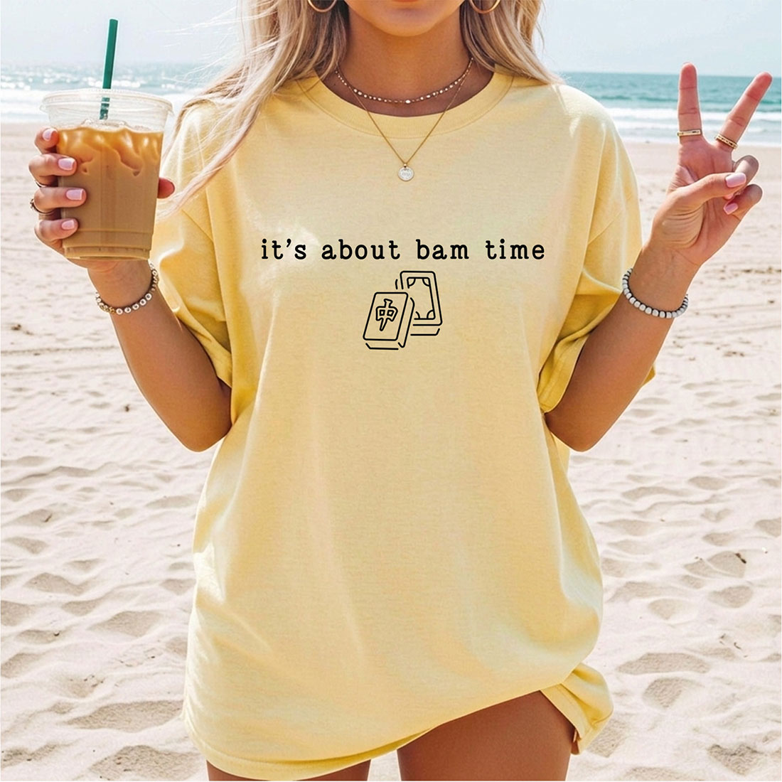 Mahjong Shirt It's About Bam Time Graphic Tee Mahj Club Gift
