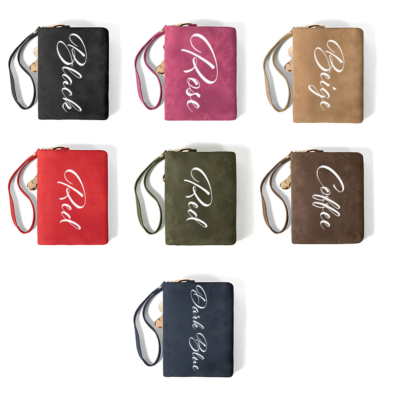 Personalized Breast Cancer Awareness Butterfly Ribbon Wallet For Survivor Supporter Gift Tri Fold PU Leather Wristlet Wallet with Card Holder and Name