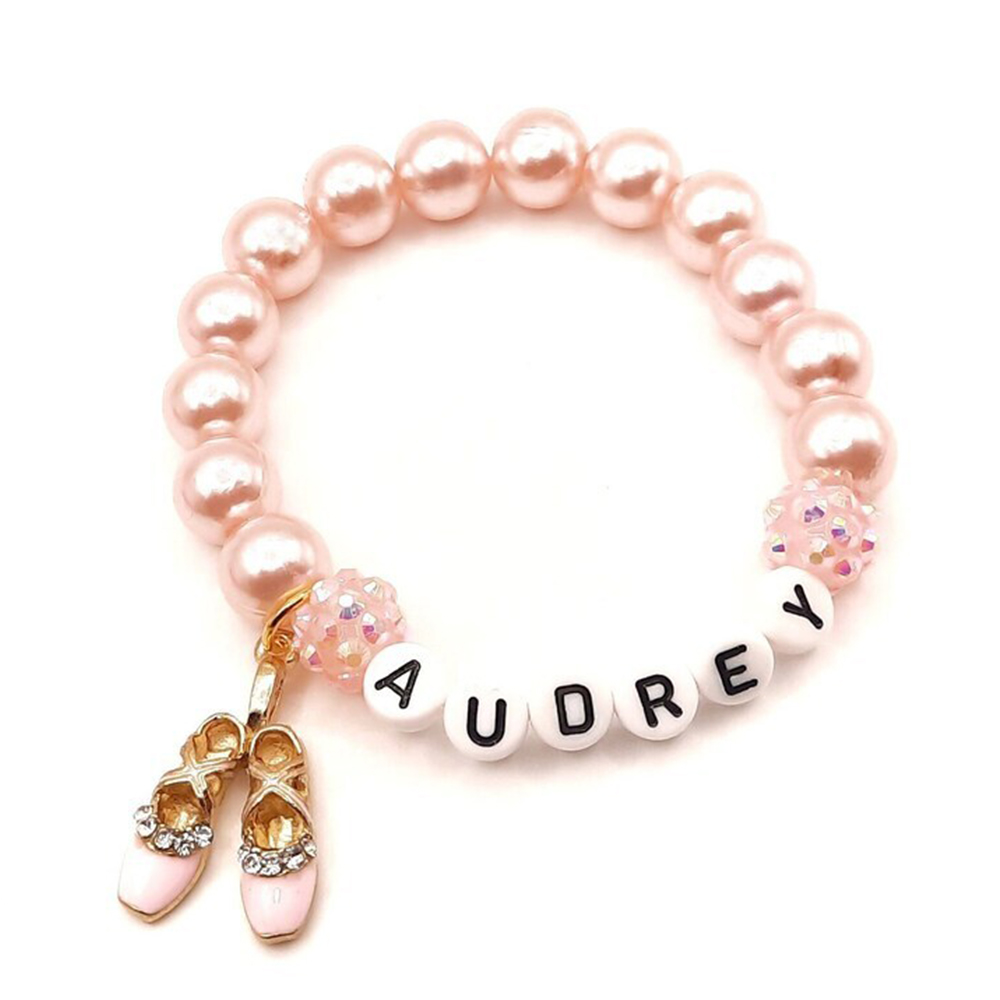 Personalized Ballet Name Bracelet Girls Ballerina Jewelry