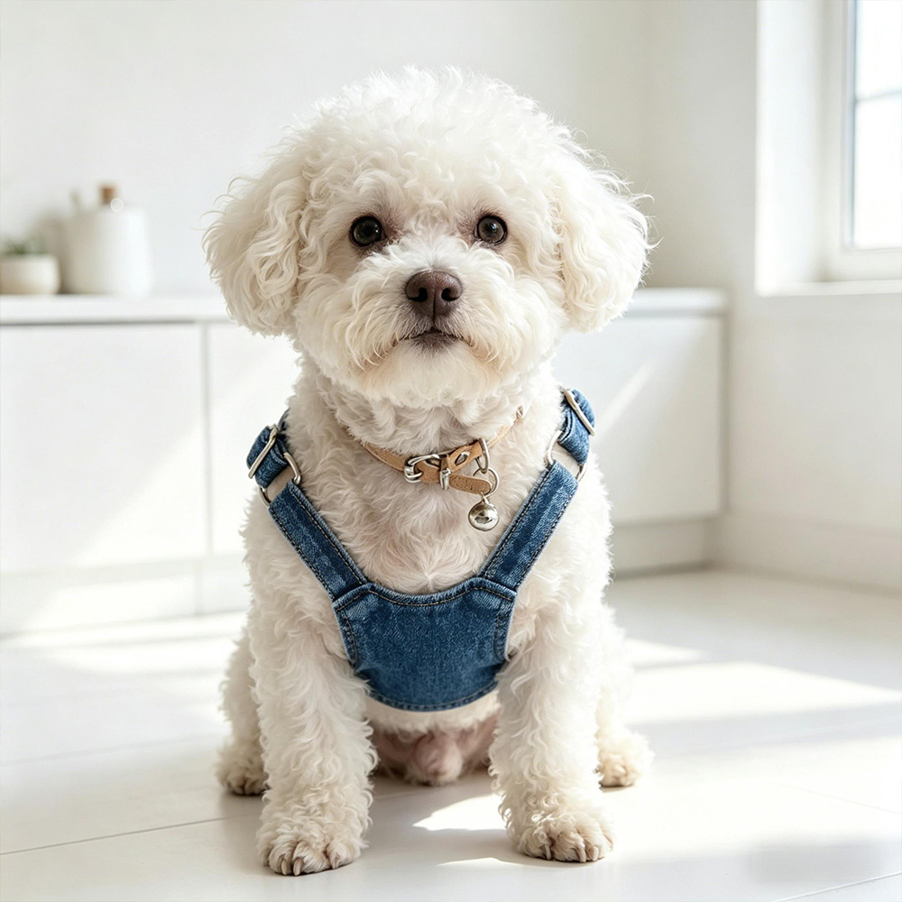 Dog Denim Overalls Jeans Outfit Adjustable Pet Clothes Cute Puppy Apparel Gift