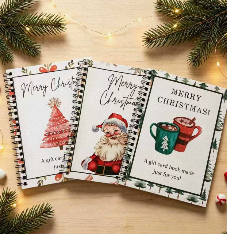 Printed Christmas Gift Card Book, Christmas Gift For Teen, Gift For Teenage Boy, Gift For Kids, For Adult Children, Gift Card Photo Album