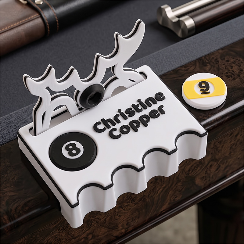 Personalized Dad Built Different Elk Antlers Billiards 2-4 Cues Claw Holder with Text and Pool Ball Marker Sticks Table Accessory Christmas Gift for Billiard Lovers Dad Gift