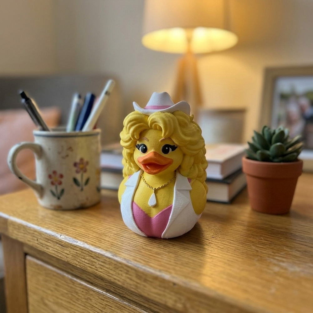 Dolly Parton Duck 3D Printed Dolly Duck Country Music Dashboard Duck