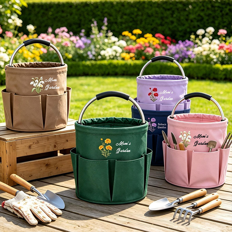 Personalized Garden Tool Tote Bag Gardening Tote Collapsible Oxford Cloth Organizer Gift for Mom Grandma Gardener