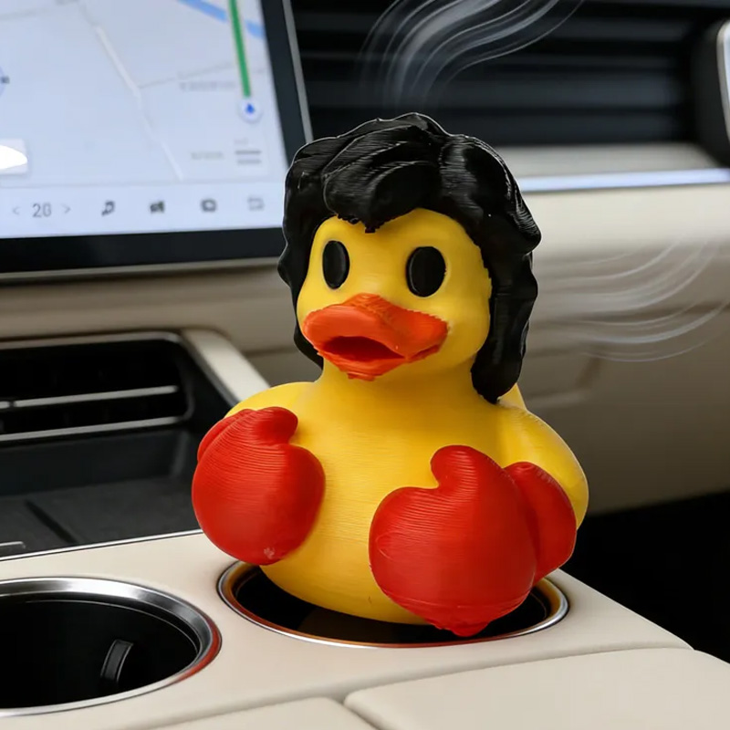 Personalized 3D Printed Boxing Duck with Red Gloves Desk Decor Birthday Hilarious Fitness Gift for Friends Gym Rat Gym Lovers