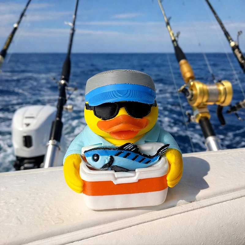Personalized Fishing Duck Decor Duck for Dad Grandpa Hunter Decoration Cabin Decor Fishing Enthusiast Present Desk Ornament Dashboard Fisherman Funny Gift Tackle Box