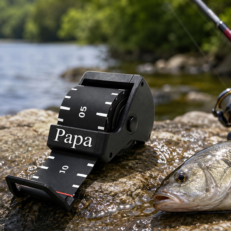 Personalized Dad Fishing Measuring Tape Retractable Fish Ruler Custom PVC Lure Fishing Measure Portable Angler Tool Gift for Fishermen