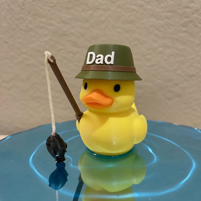 Personalized Fisher Duck Novelty Country Vibe Duck Outdoor Adventure Duck Gift for Fishing Lover Collectible Dad Gift
