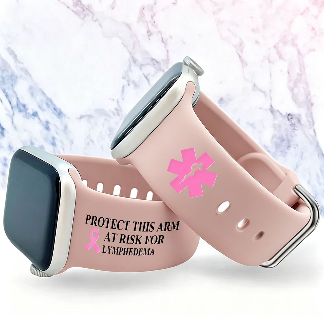 Personalized Emergency Medical Alert Silicone Watch Band for Apple  Gift for Breast Cancer Diabetes Allergy