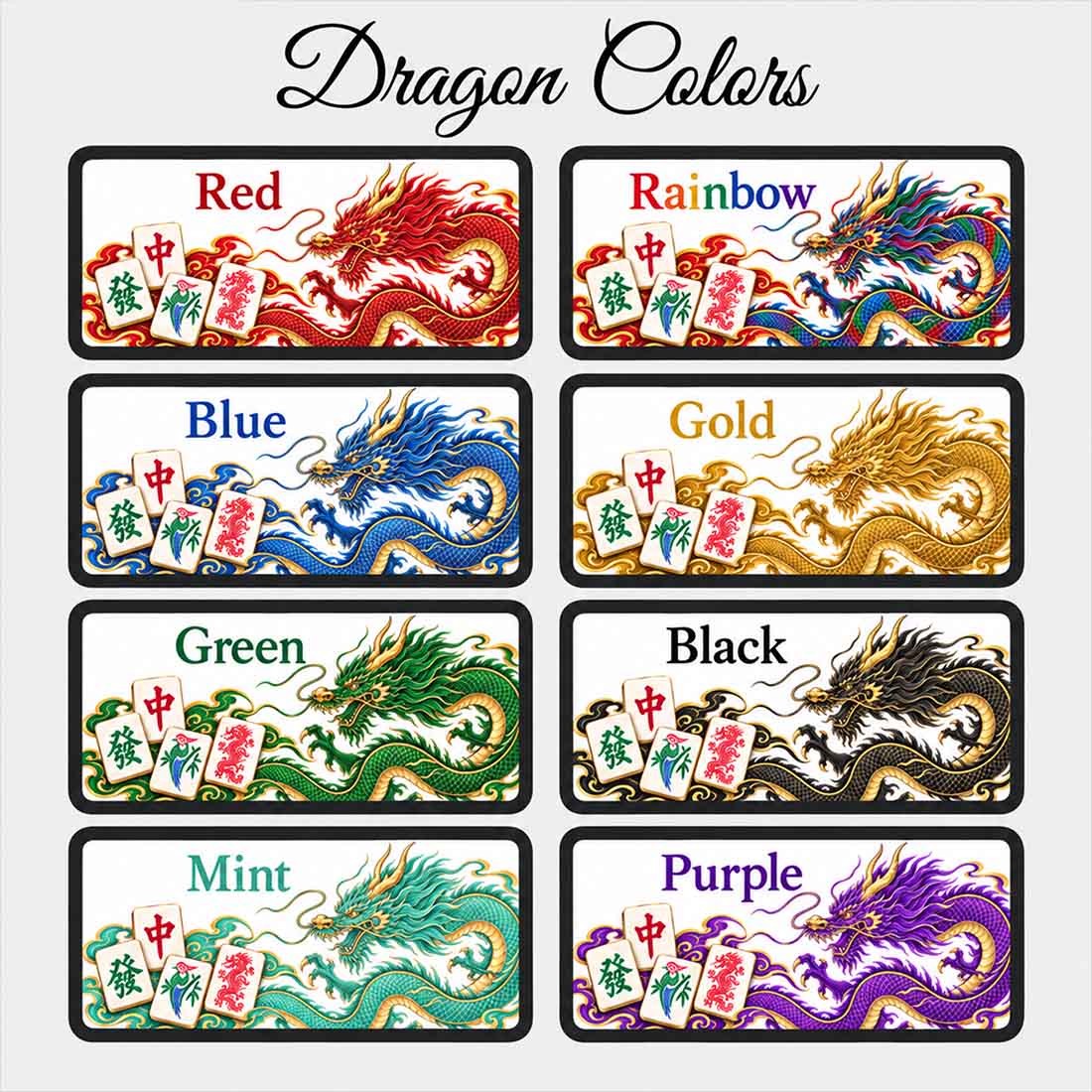 Custom Mahjong Name Tag Personalized Magnetic Badge Dragon Design Dragon Mah Jongg Gift Game Night Name Tag
