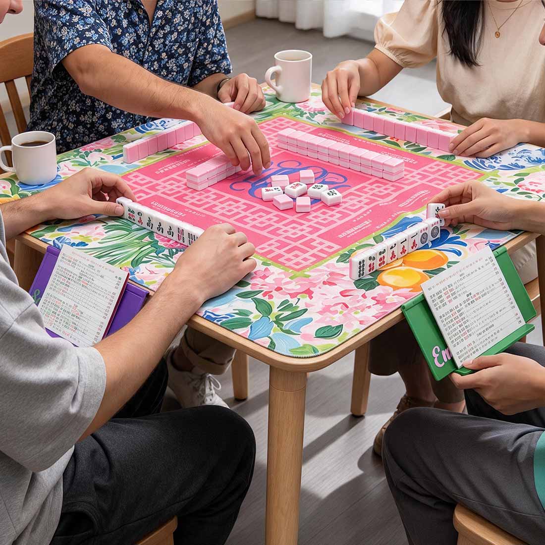 Personalized 3D Printed Multicolor Foldable Table Mahjong Card Holder with Name
