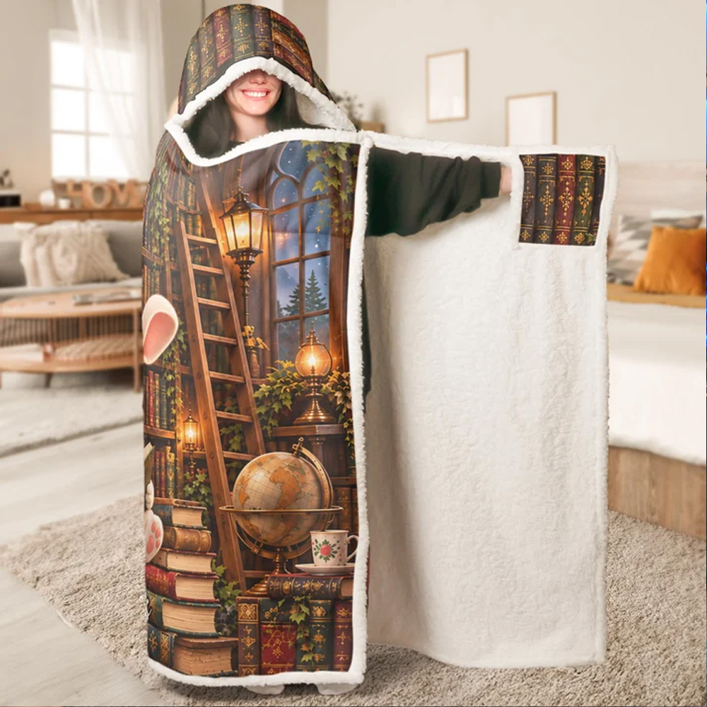 Personalized Blanket Shhh... I’m Reading Funny Reading Blanket For Book Lovers
