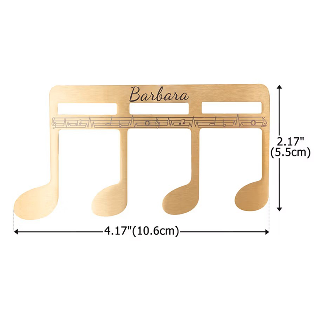 Personalized Classic Music Note Page Holder Bookmark with Engraving Text Read Accessory