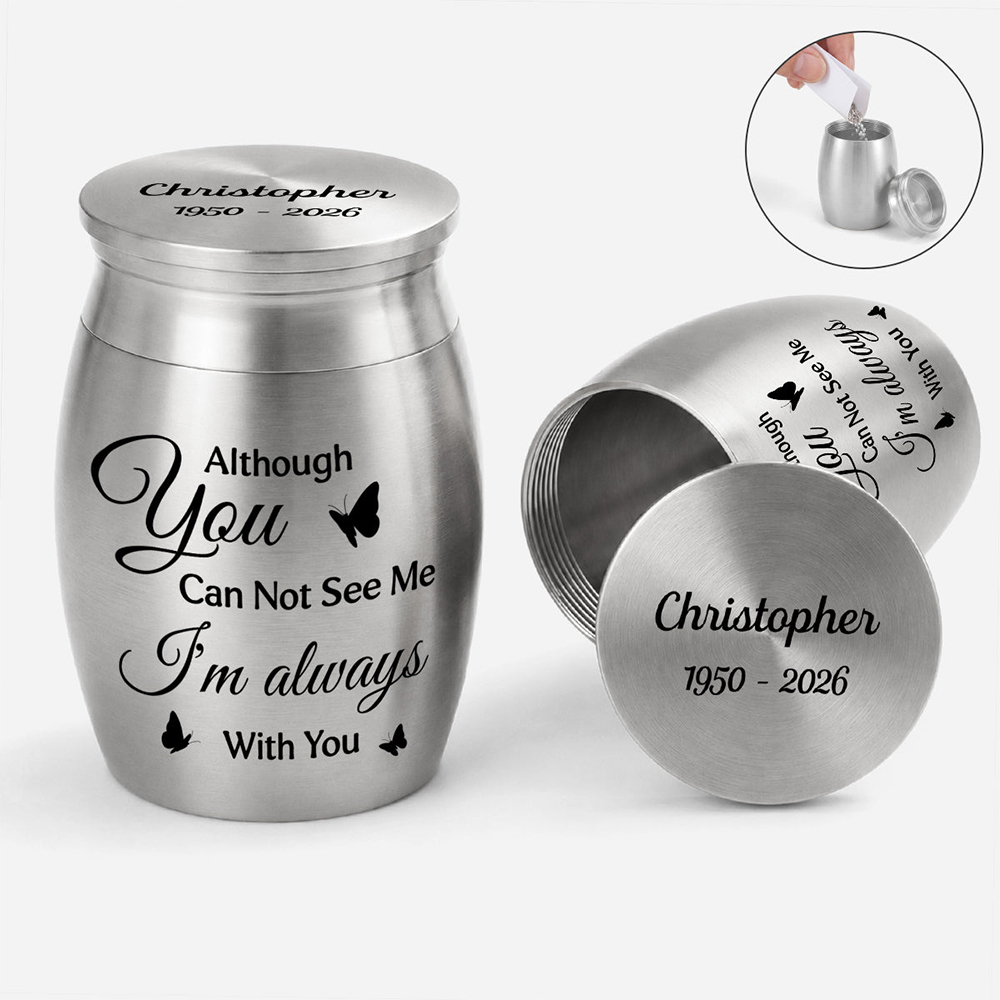 Personalised Memorial Urns for Loss of Mum/Dad - I'm Always With You Mini Urn