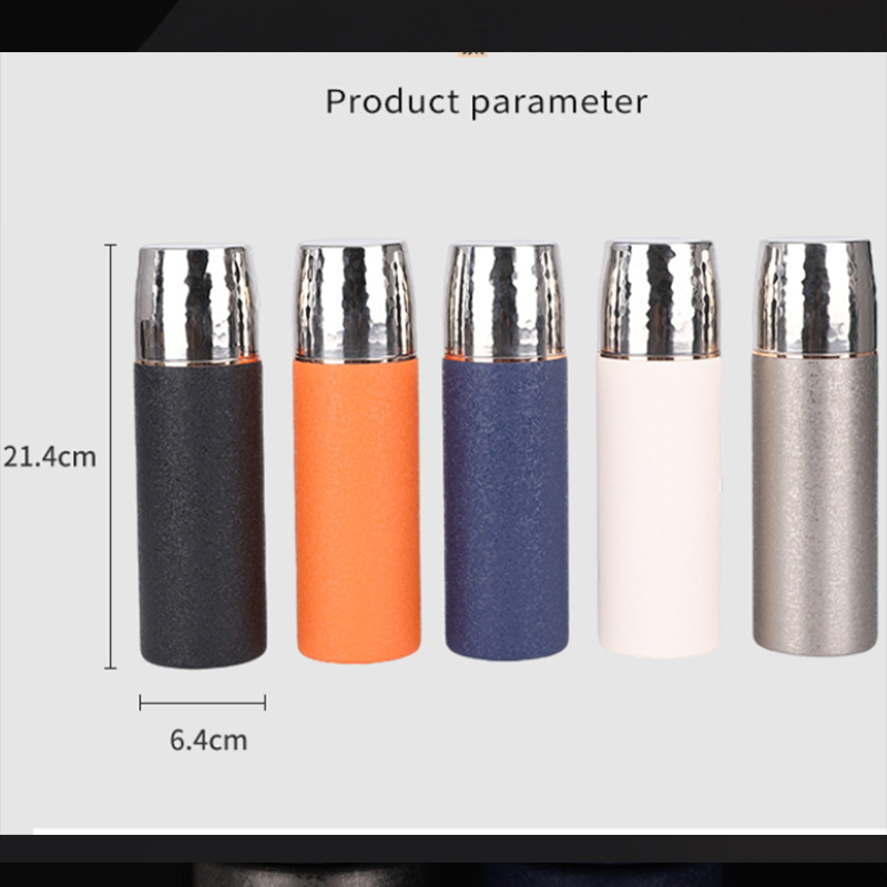 Personalized Hammered Lid Titanium Thermos Bottle, Custom Name Insulated Pure Titanium Water Flask Gift