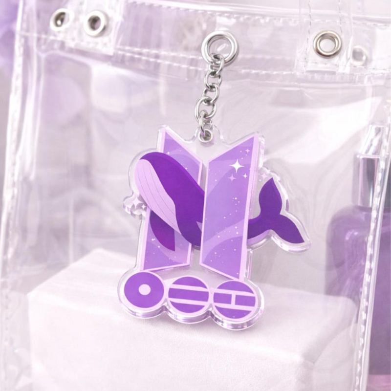Kpop Acrylic Logo Pendant Cute Travel Bag Charm Concert Outfit Gift Ideas Creative Gift for Fans Unique Accessory Kpop Fans Keychain